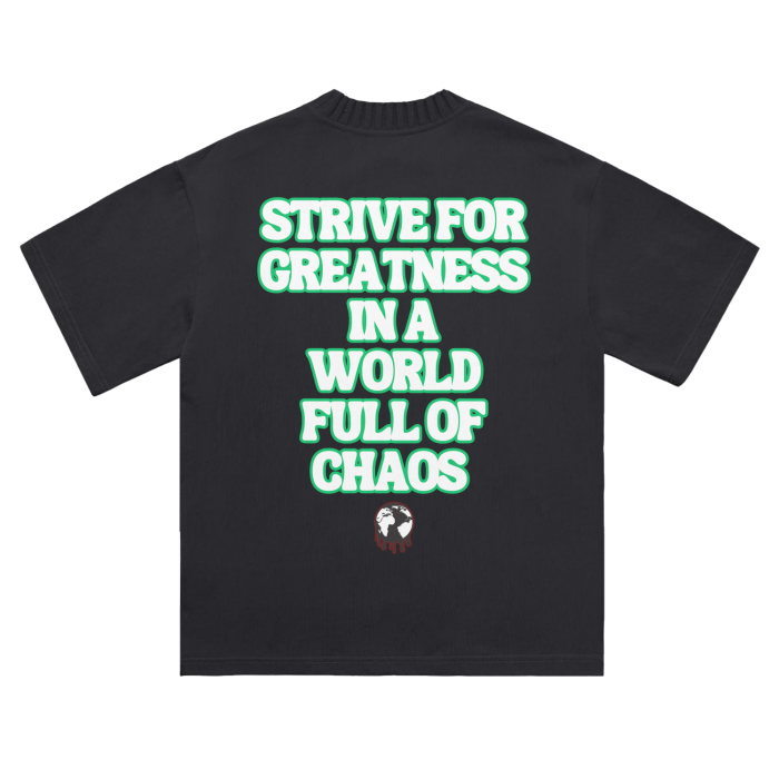 Strive For Greatness Heavyweight Knitted Round Neck T-Shirt