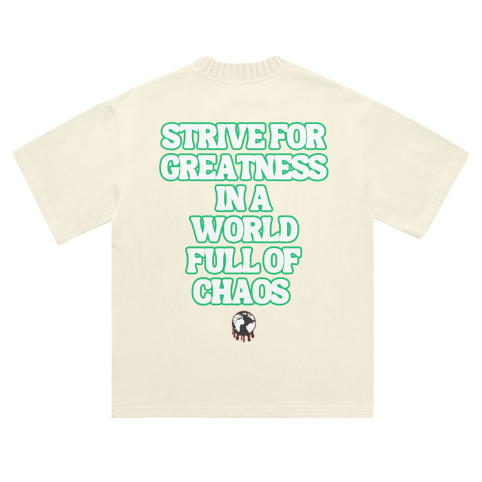 Strive For Greatness Heavyweight Knitted Round Neck T-Shirt